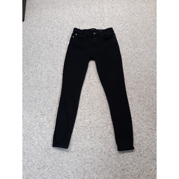 7 For All Mankind The High Waist Skinny Black - Picture 5 of 10